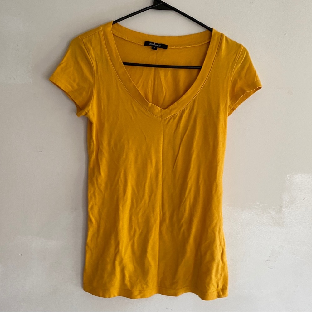 Mustard V-Neck Tee